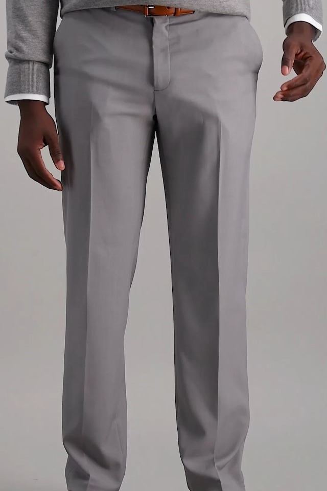 J.M. Haggar Men's Sharkskin Superflex Waist Straight Fit Dress